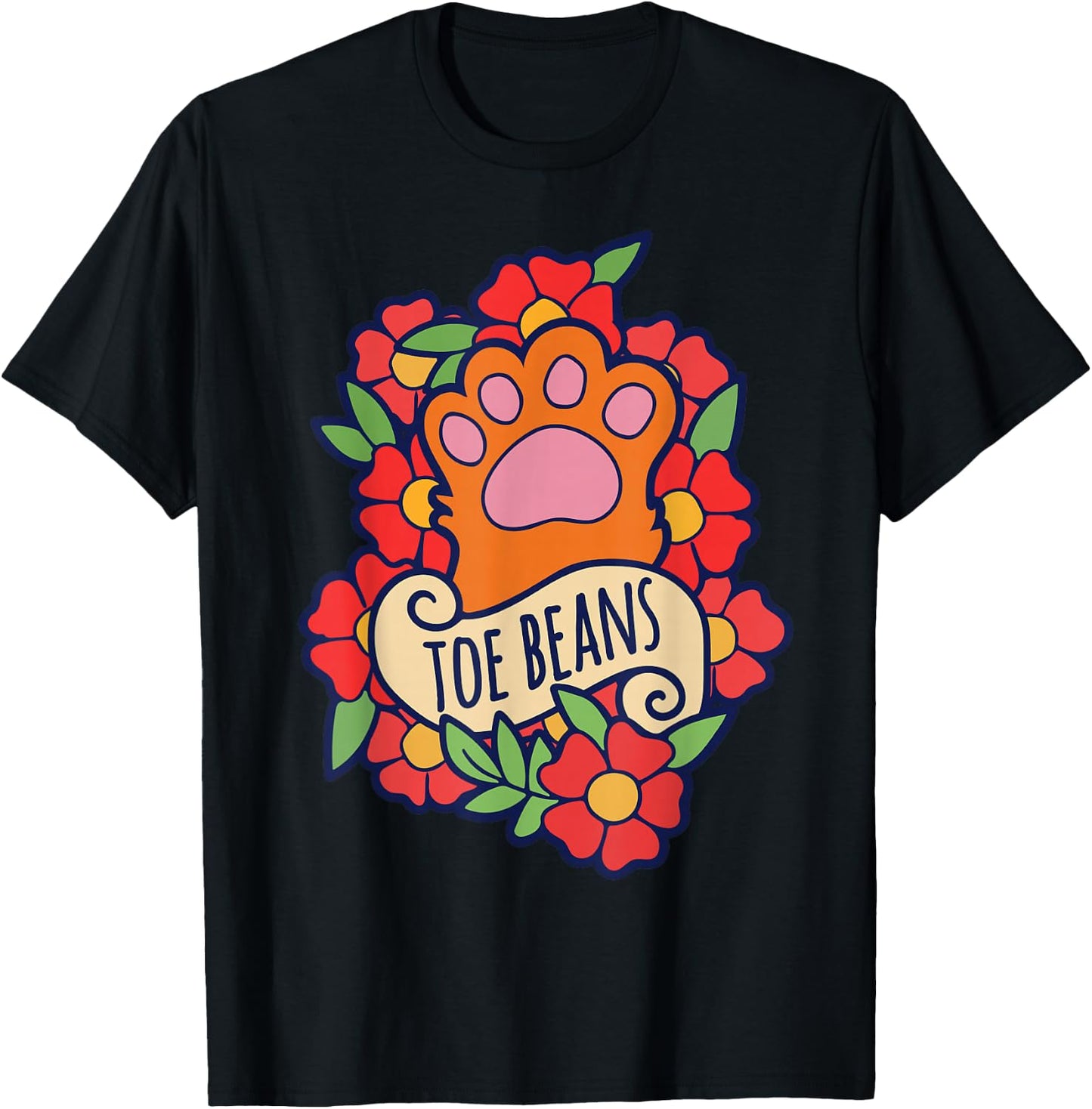 Toe Beans funny cat people gifts cat person T-Shirt - T-Shirt | Black