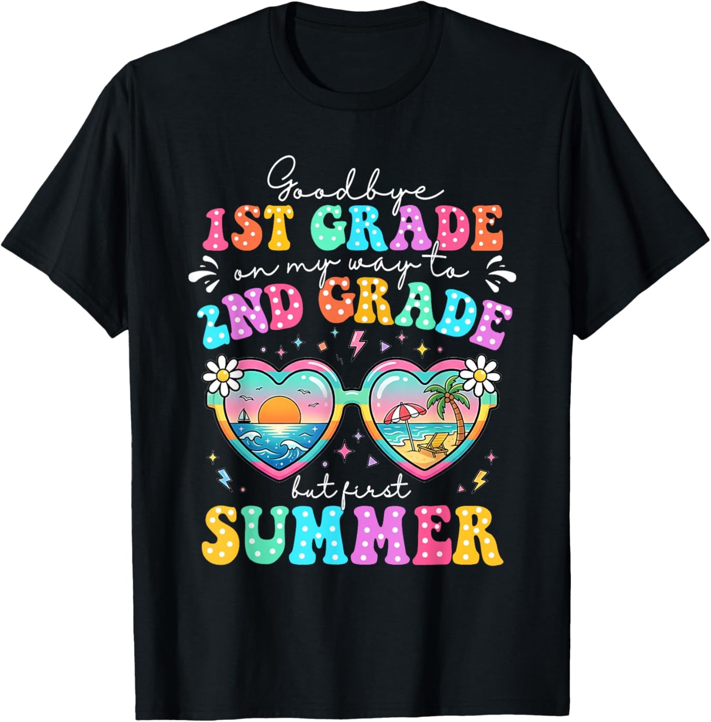 Goodbye 1st Grade Graduation to 2nd Grade First Summer Boys T-Shirt - T-Shirt | Black
