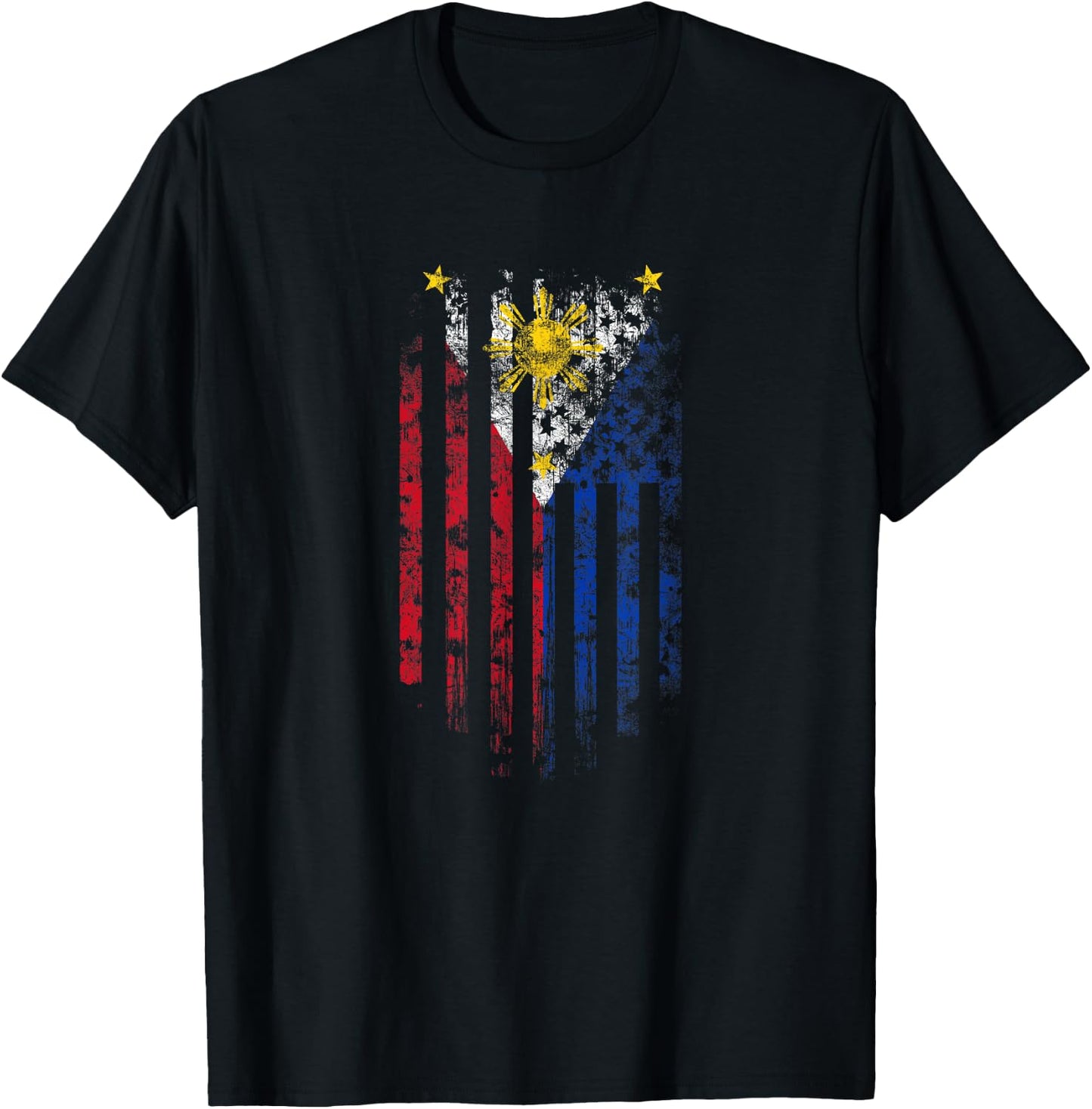 Filipino American Flag - Philippines Shirt Kids Men T-Shirt - T-Shirt | Black