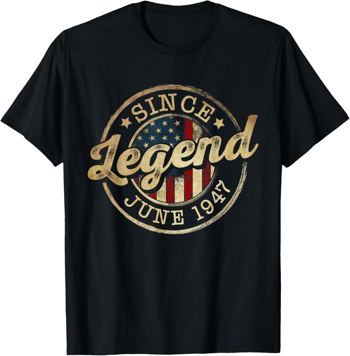 Legend Since June 1947 Vintage 79th Birthday Classic T-Shirt - T-Shirt | Black