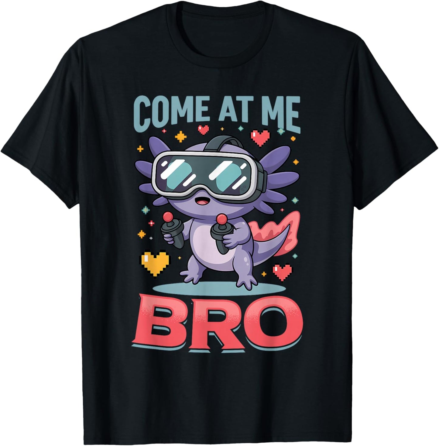 Gaming Axolotl VR Gamer T-Shirt - T-Shirt | Black