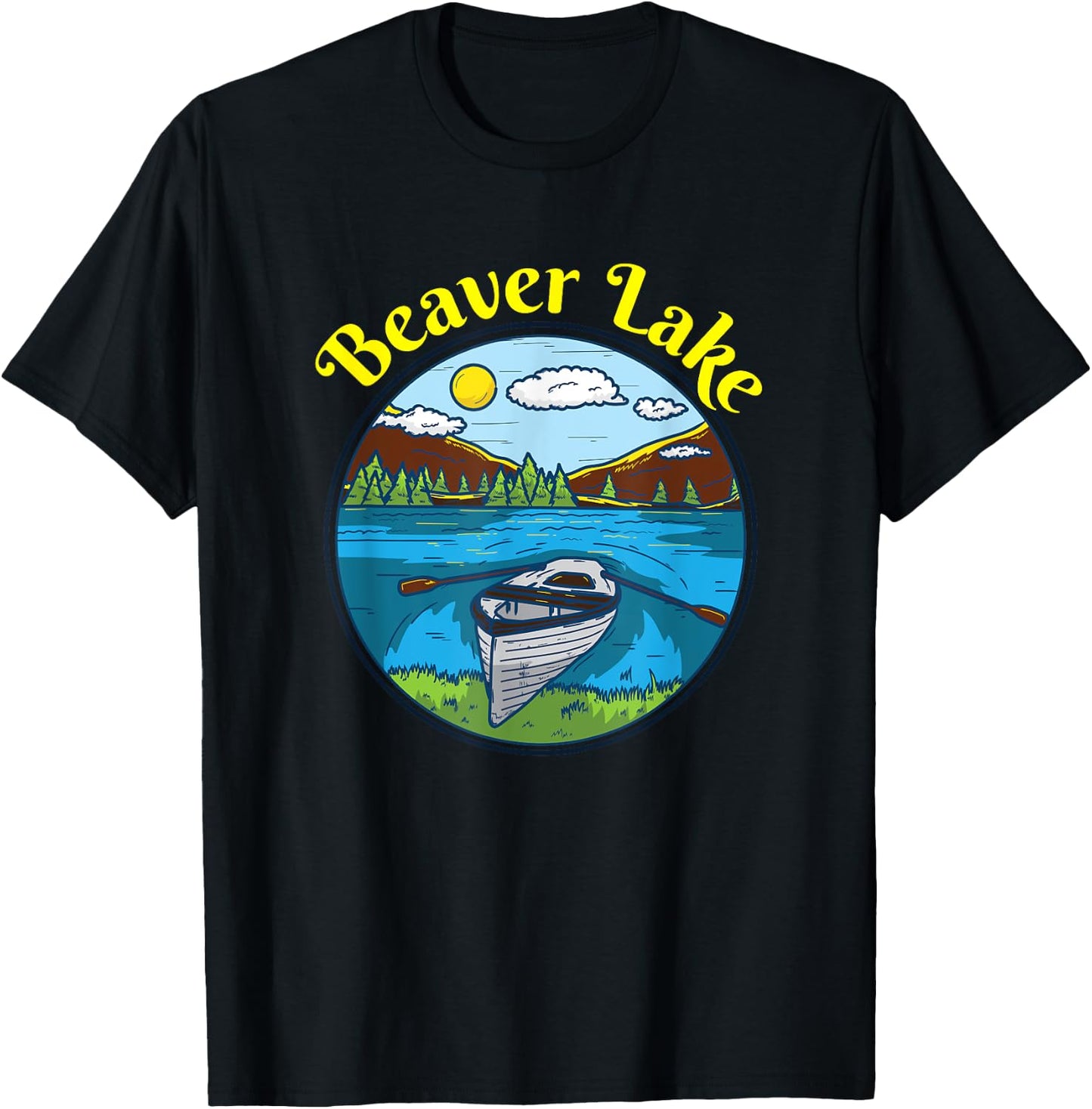 Beaver Lake Clothing Arkansas Retro Boating T-Shirt - T-Shirt | Black
