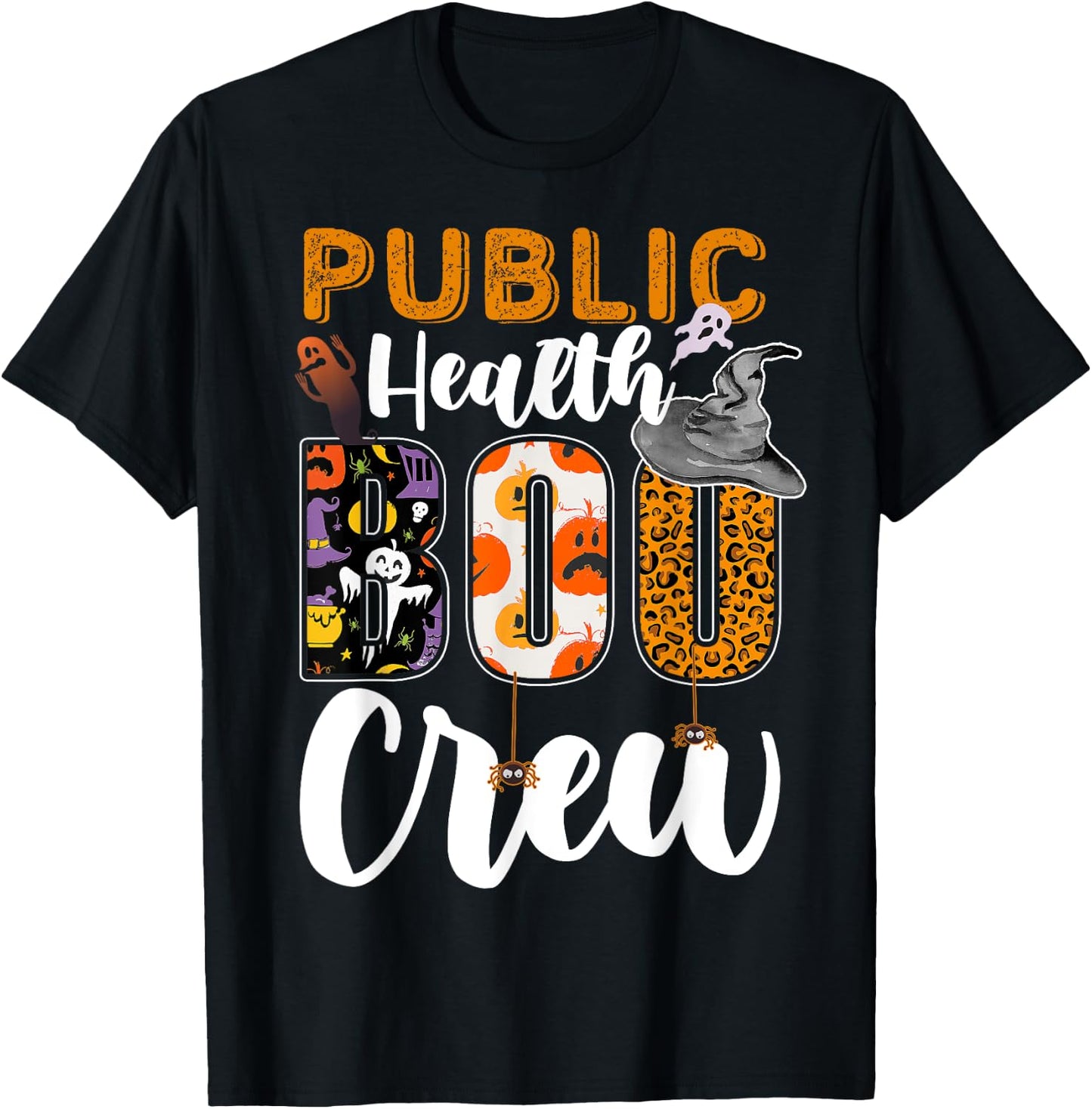Public Health Boo Crew Halloween Matching Nurse T-Shirt - T-Shirt | Black