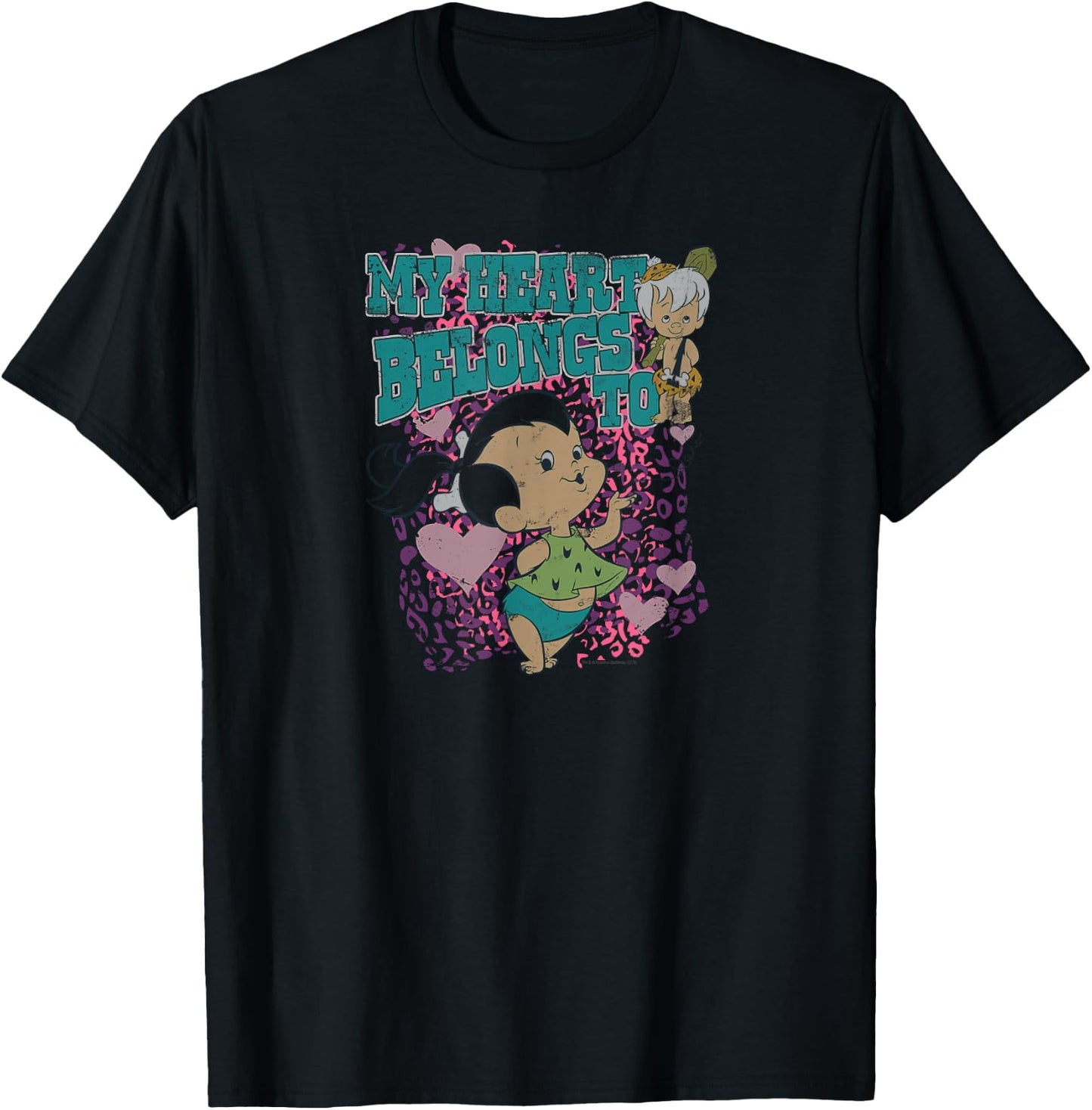 The Flintstones Pebbles My Heart T-Shirt - T-Shirt | Black