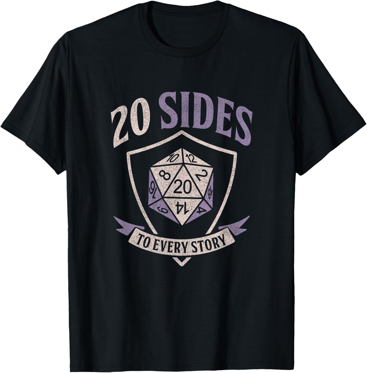 Tabletop Game RPG D 20 Dice Shirt T-Shirt - T-Shirt | Black