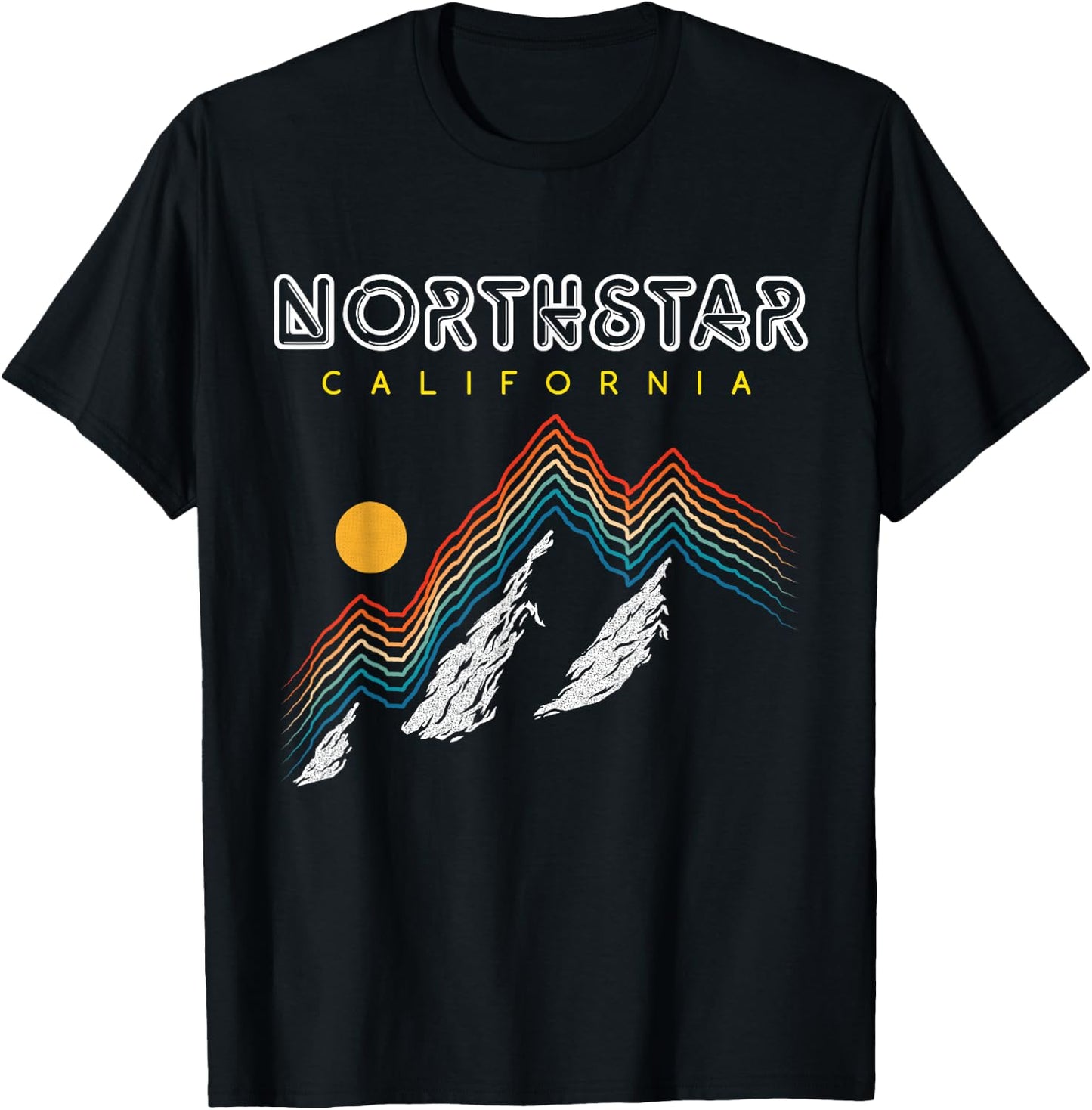 Northstar California - USA Ski Resort 1980s Retro Shirt T-Shirt - T-Shirt | Black