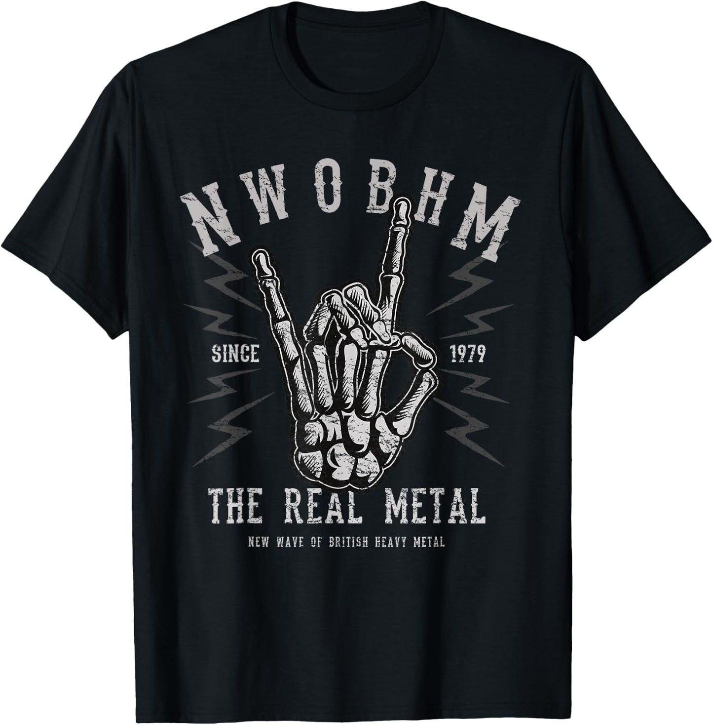 NWOBHM New Wave of British Heavy Metal Gift T-Shirt - T-Shirt | Black