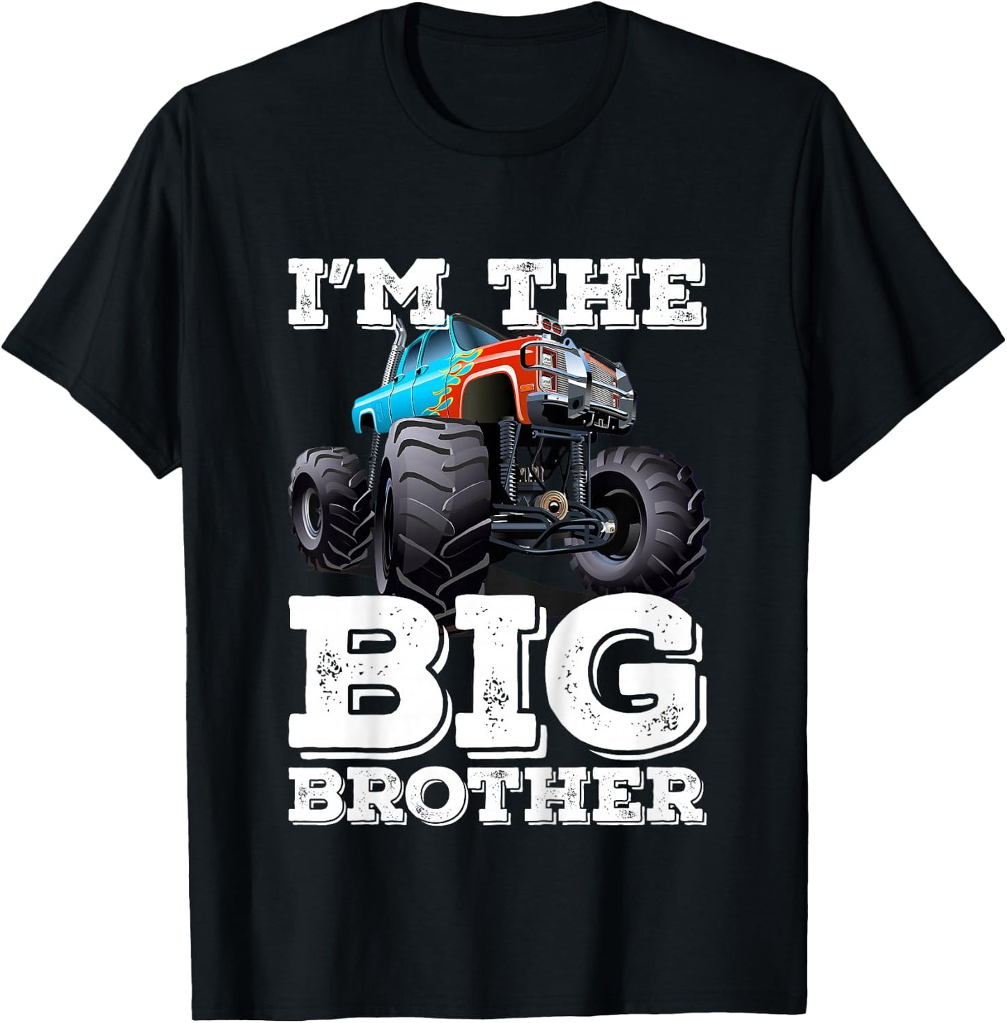 Kids I'm The Big Brother - Funny Monster Truck T-Shirt - T-Shirt | Black