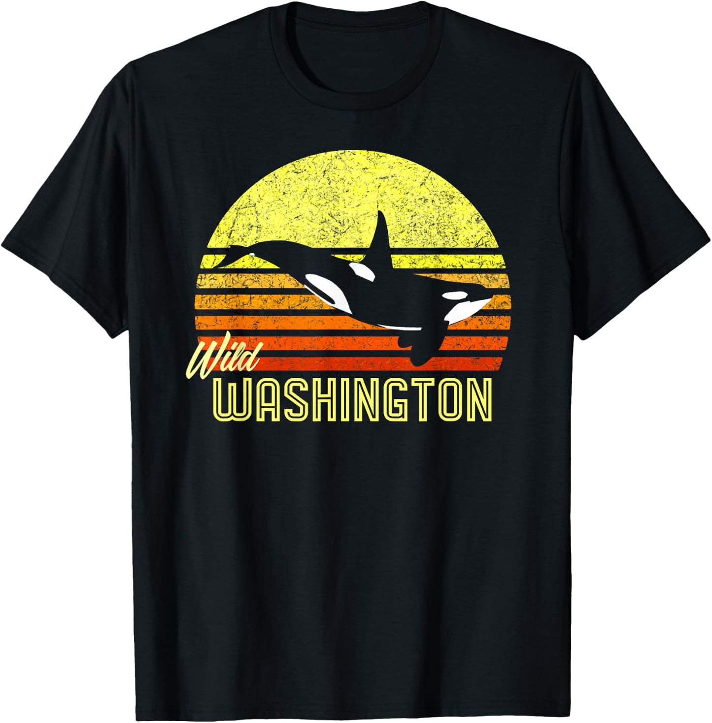 Washington Orca Killer Whale Puget Sound Marine Biologist T-Shirt - T-Shirt | Black