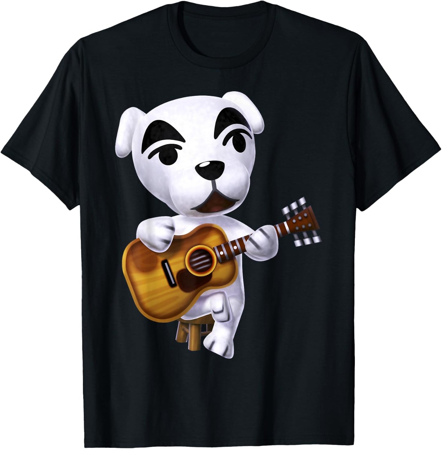 Nintendo Animal Cross K.K. Slider Strumming Graphic T-Shirt - T-Shirt | Black