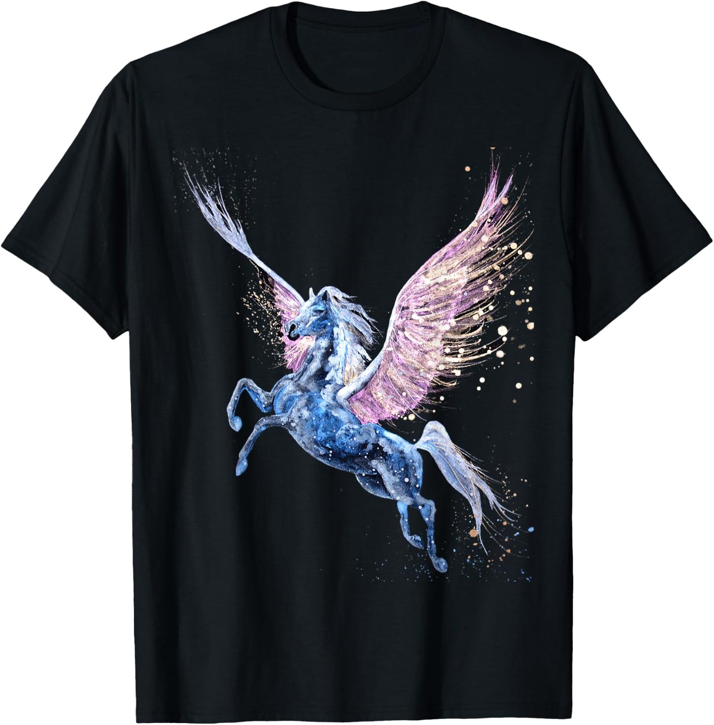 Pegasus Flying Horse T-Shirt - T-Shirt | Black