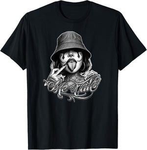 ME VALE Chicana Payasa Tattoo Chicano Art Mexican Slang T-Shirt - T-Shirt | Black