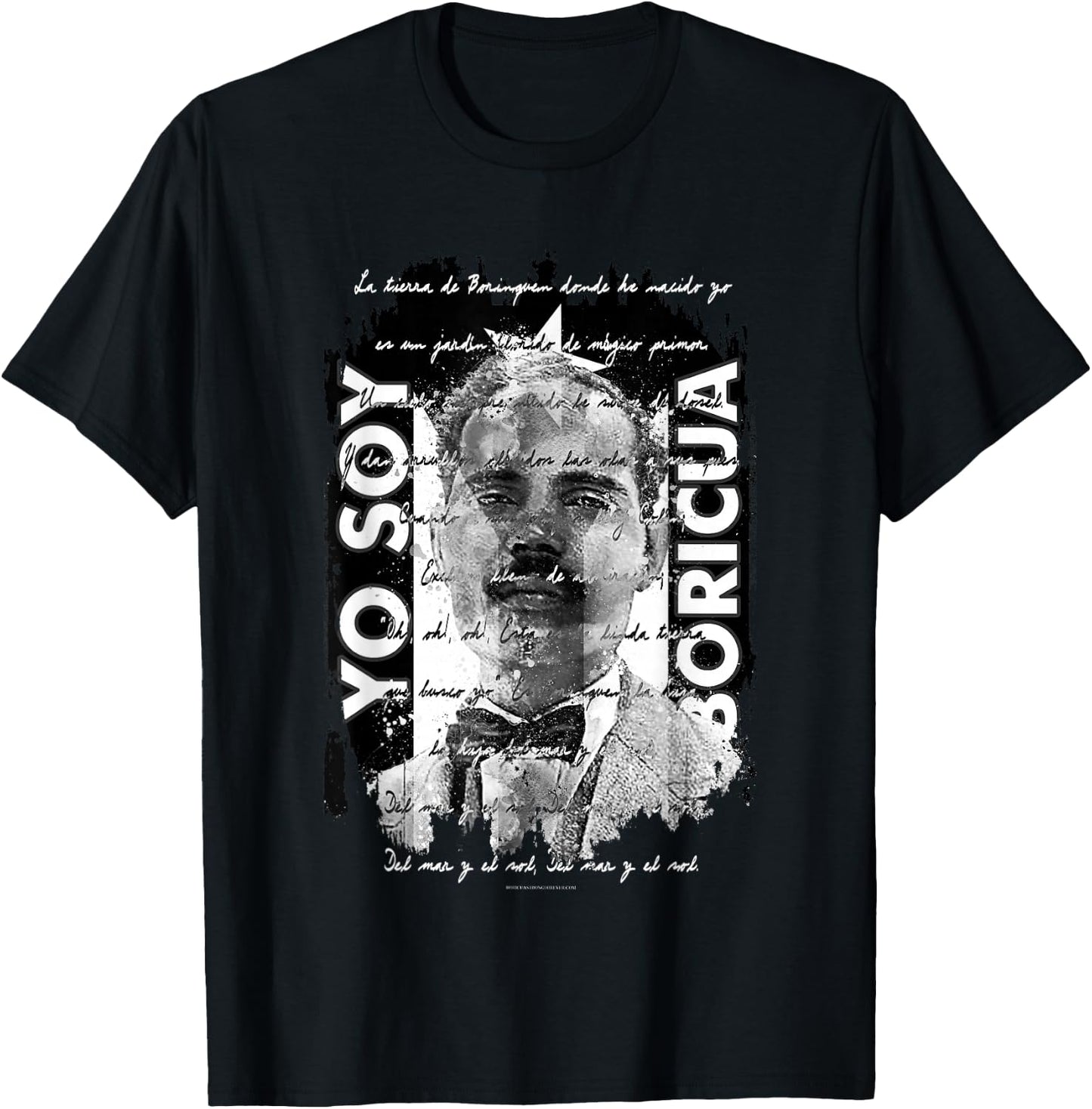 Albizu Campos Yo Soy Boricua Black Puerto Rico Flag Resiste T-Shirt - T-Shirt | Black