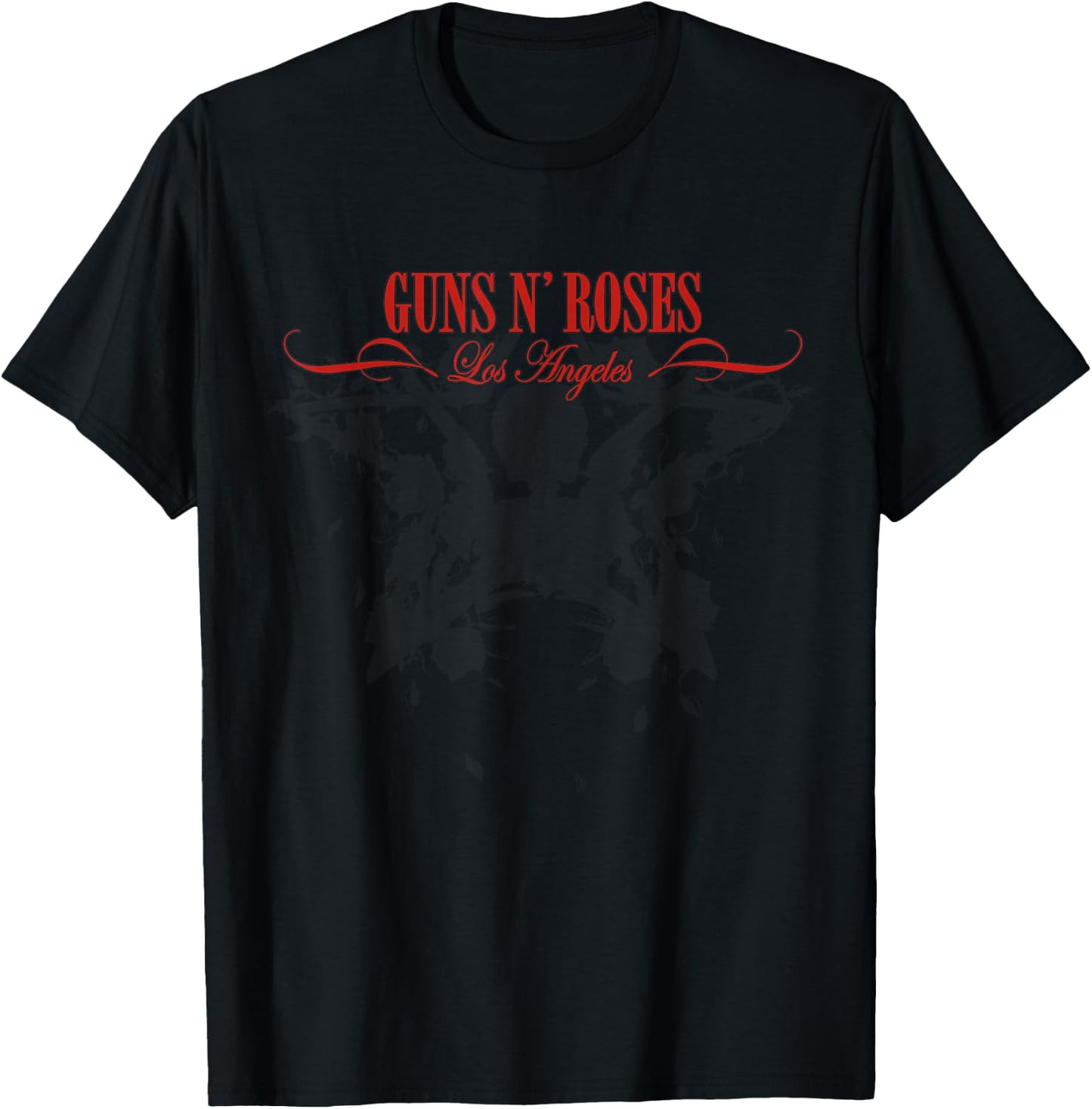Guns N' Roses Official Los Angeles Skeleton Faded T-Shirt - T-Shirt | Black
