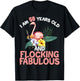 I Am 50 Years Old & Flocking Fabulous 50th Birthday Flamingo T-Shirt - T-Shirt | Black