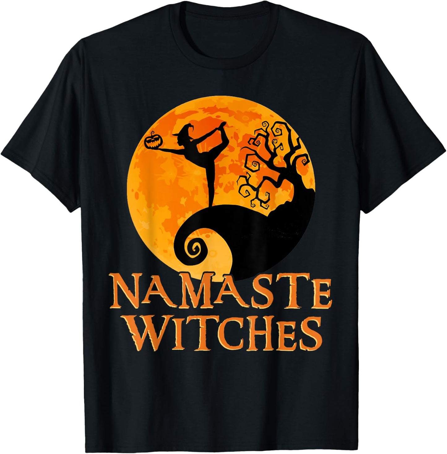 Namaste Witches - Halloween Yoga T-Shirt - T-Shirt | Black