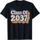 Funny Vintage Class Of 2037 Future Graduates Graduation T-Shirt - T-Shirt | Black
