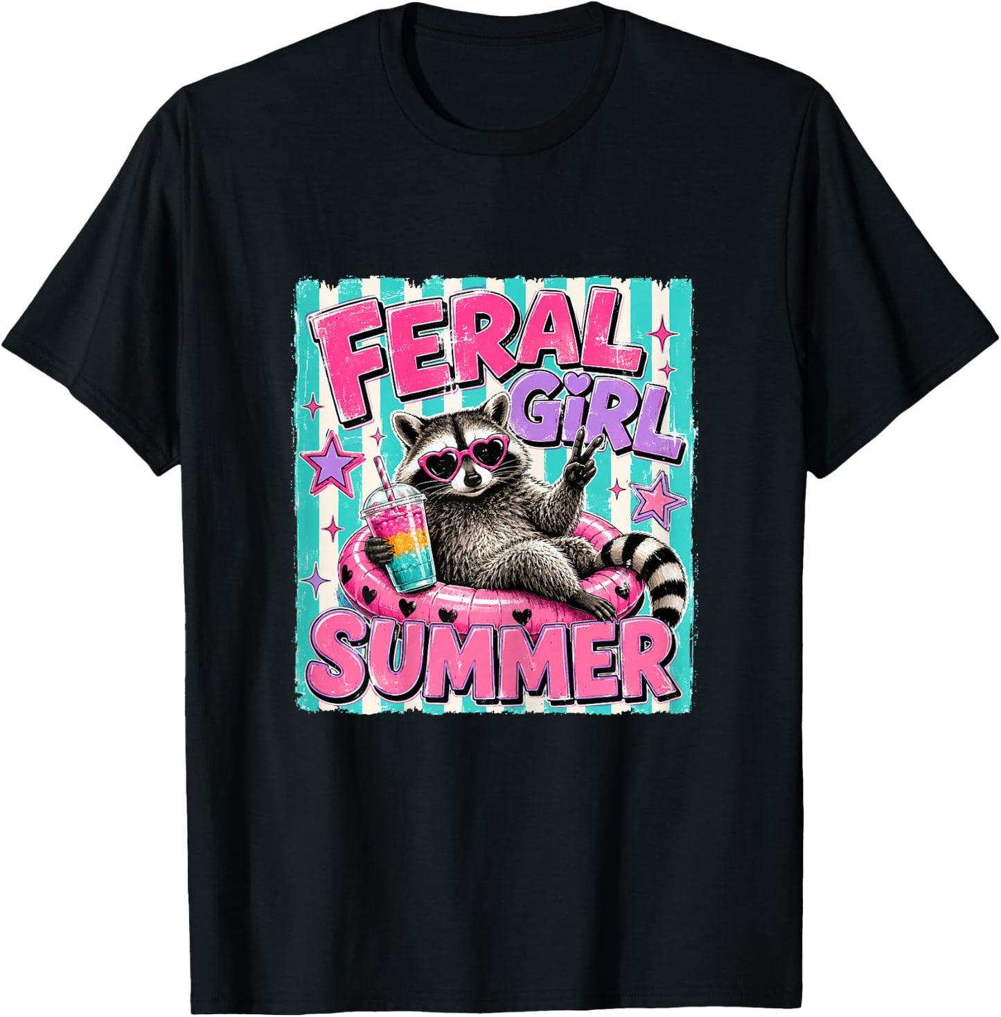 Feral Girl Summer T-Shirt - T-Shirt | Black
