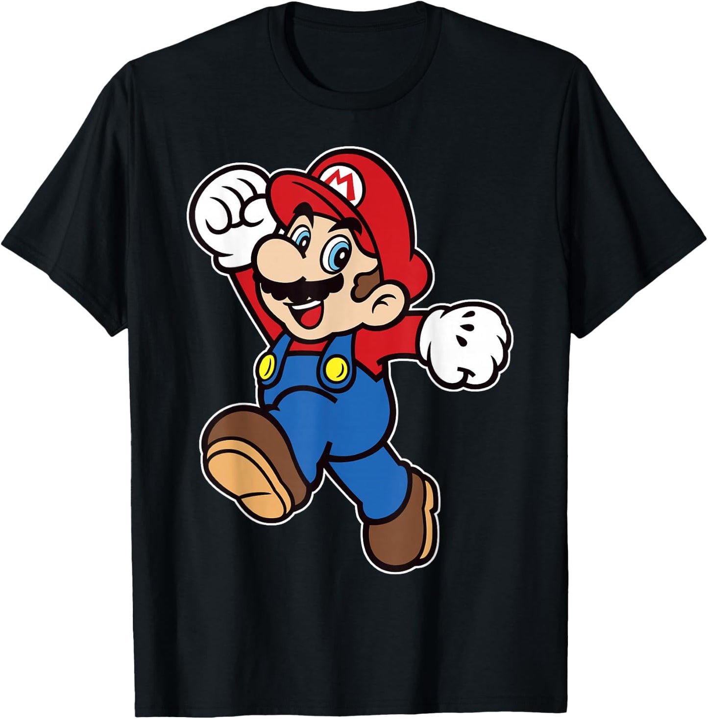 Super Mario Classic Jump Portrait T-Shirt - T-Shirt | Black