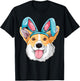 Corgi Easter Bunny Boys Girls Kids Men Women Dog Lover Gifts T-Shirt - T-Shirt | Black