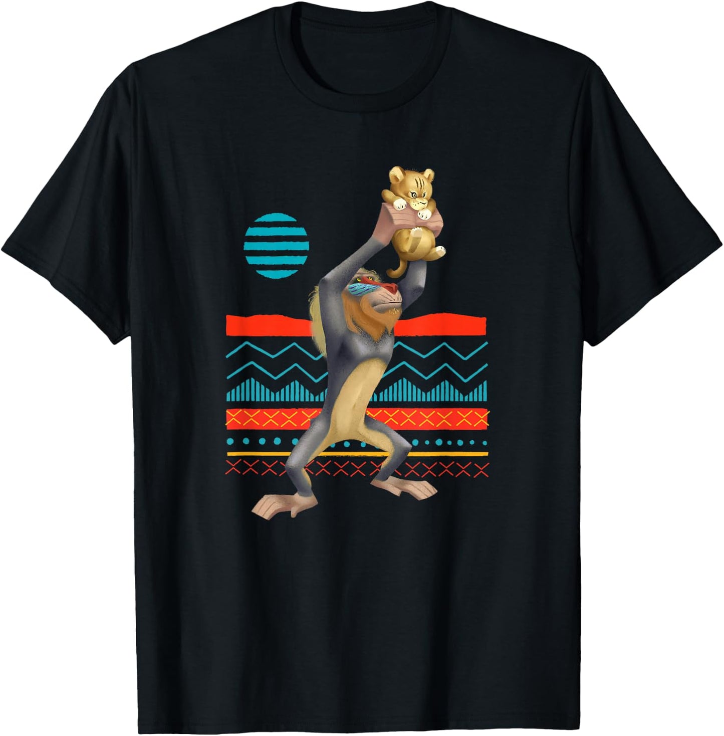 Disney The Lion King Rafiki Baby Simba Live Action T-Shirt - T-Shirt | Black
