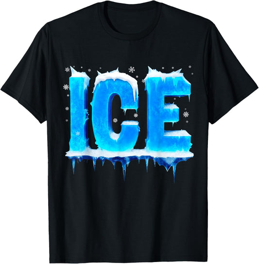 Ice Shirt Adult Kids Men Women Fire And Ice Costume T-Shirt - T-Shirt | Black