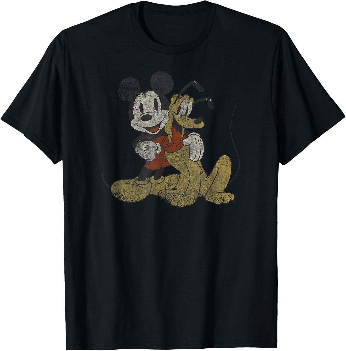 Disney - Mickey Mouse and Pluto Best Buds T-Shirt - T-Shirt | Black