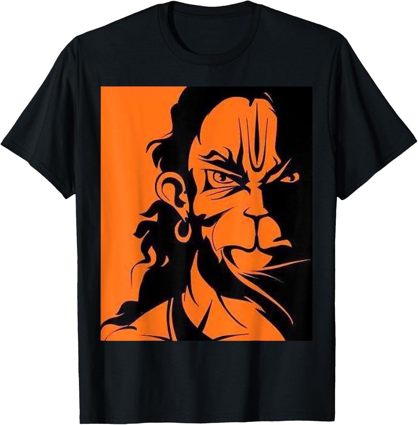Angry Hanuman Designer T-Shirt - T-Shirt | Black
