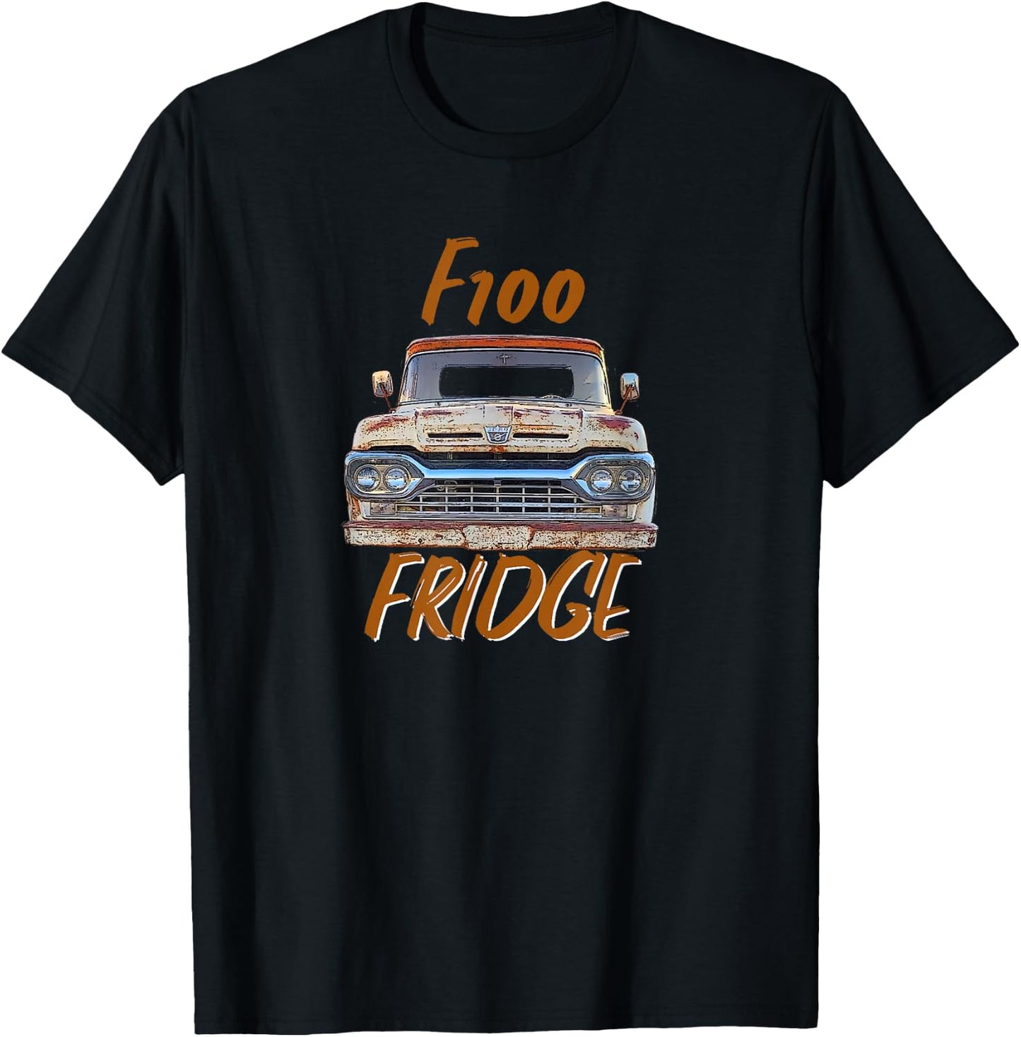 F100 Fridge Truck Graphic Gift T-Shirt - T-Shirt | Black