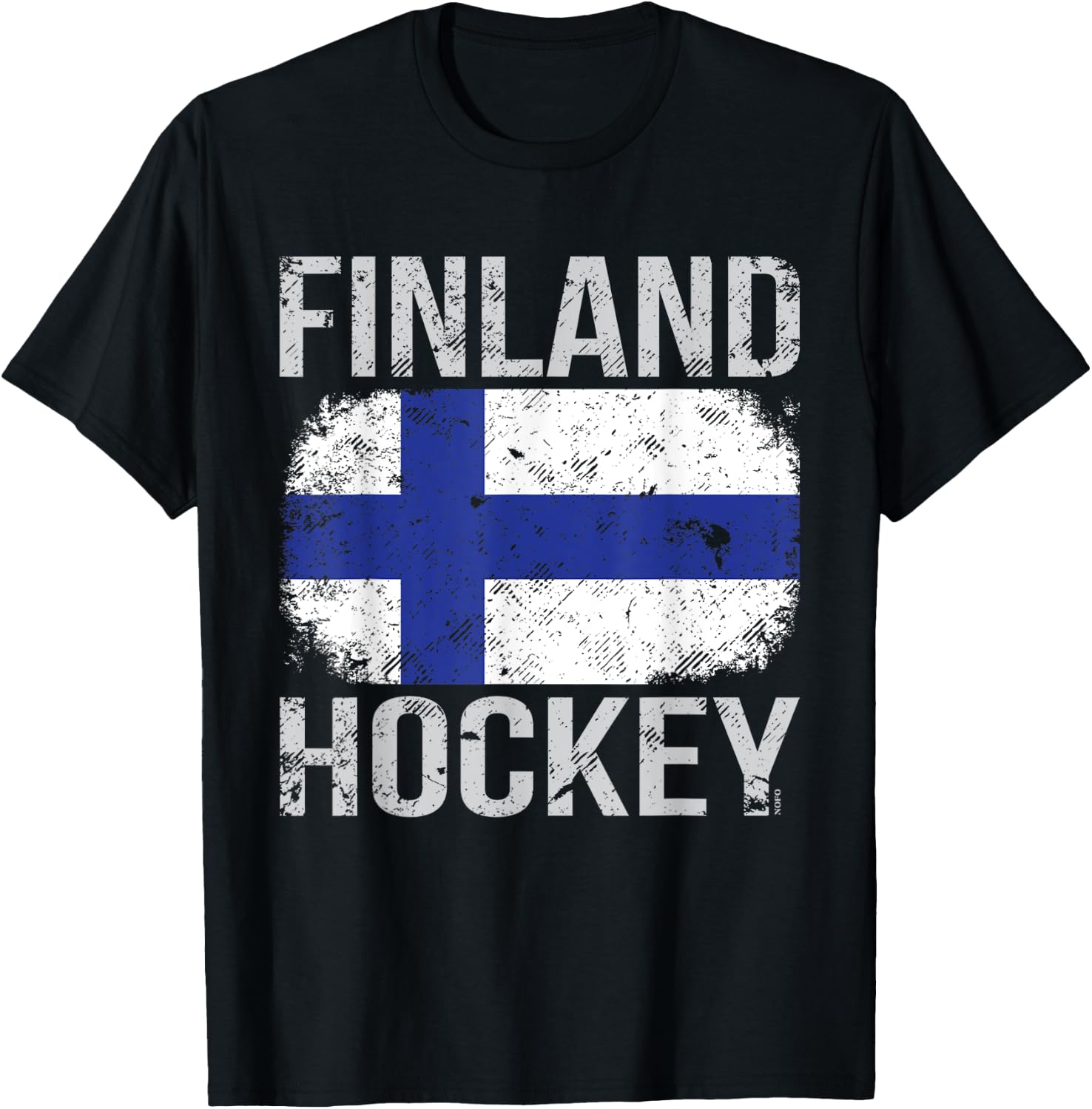 Finland Hockey, Finnish Flag T-Shirt - T-Shirt | Black