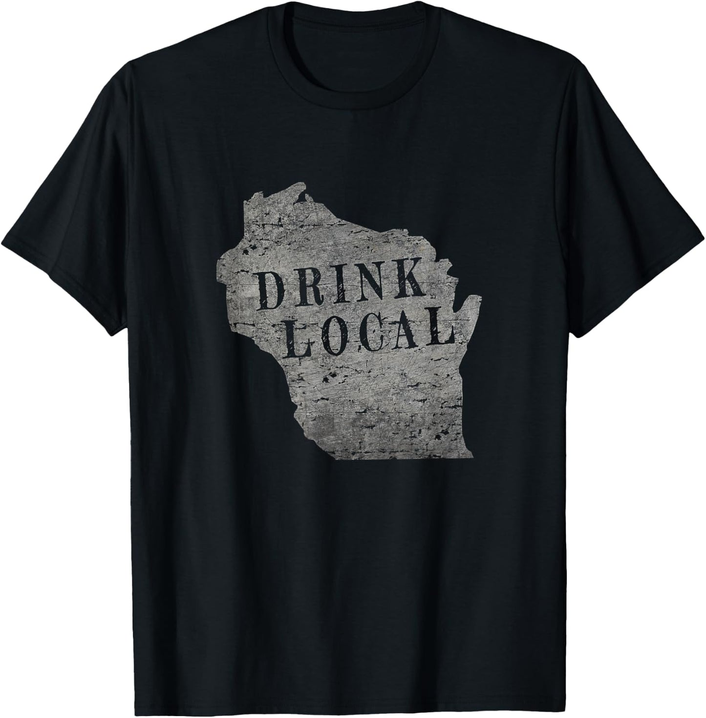 Vintage Drink local craft beer Wisconsin T-Shirt - T-Shirt | Black