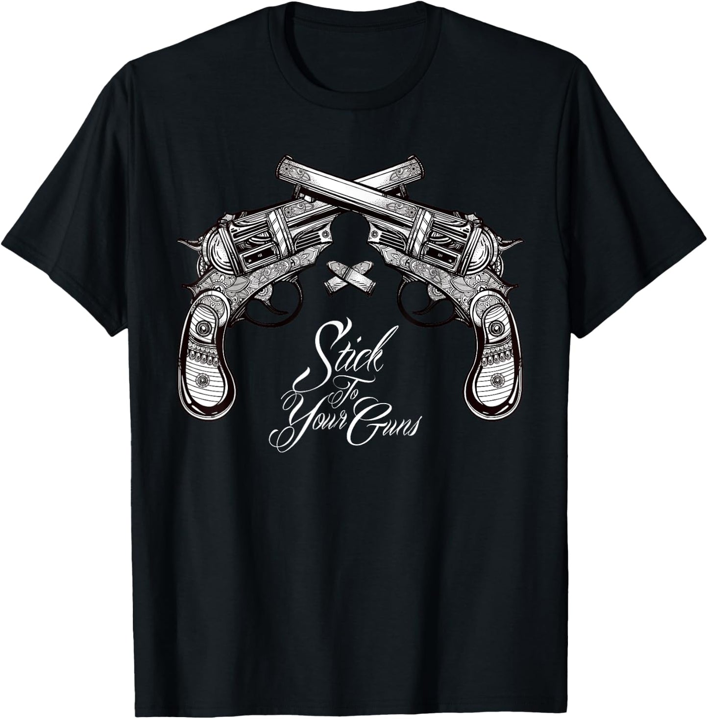 Stick To Your Guns - Western Bandit - Vintage Cowboy T-Shirt - T-Shirt | Black