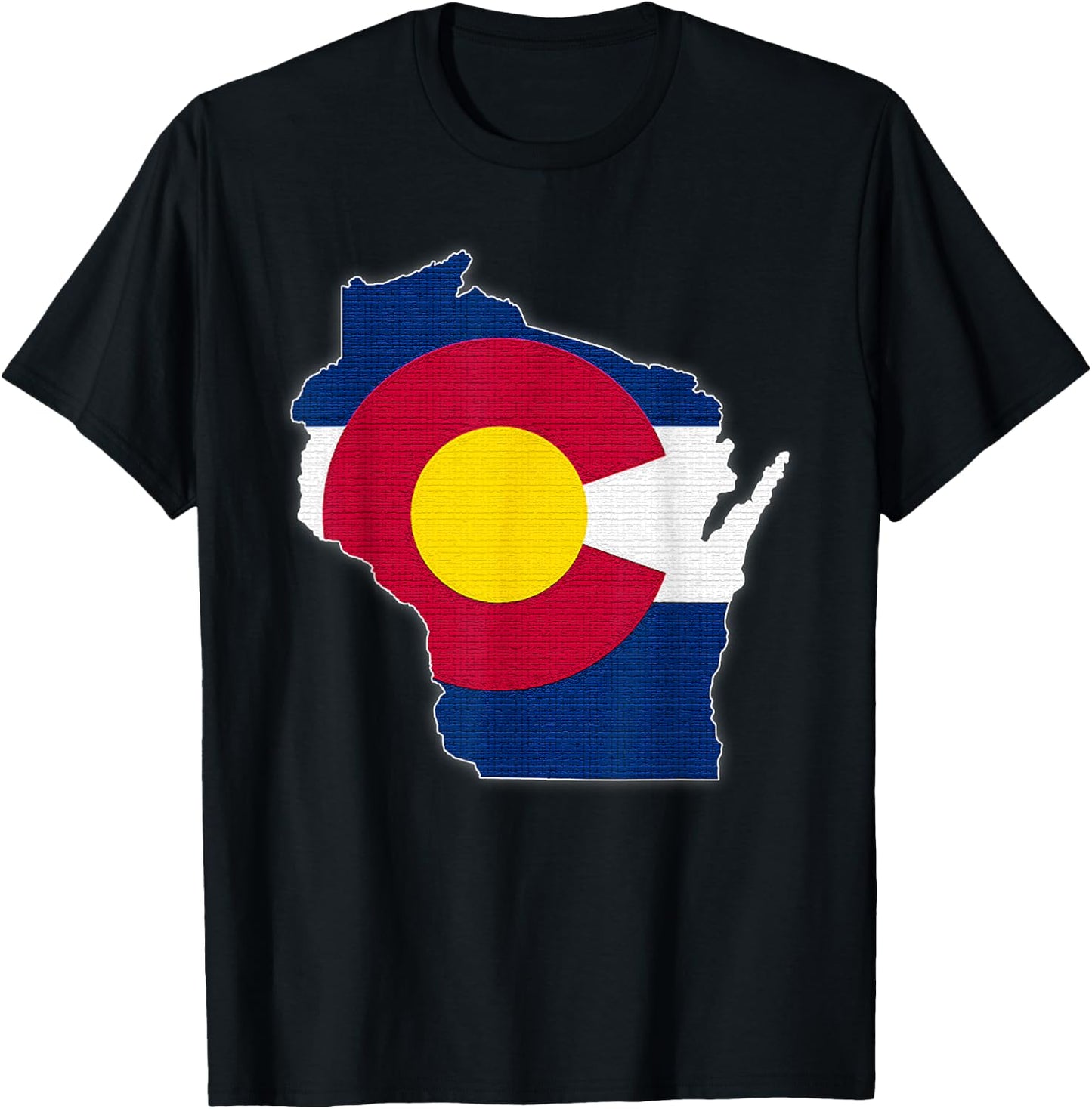 WISCONSIN STATE MAP COLORADO CO Flag Roots Men Women Gift T-Shirt - T-Shirt | Black