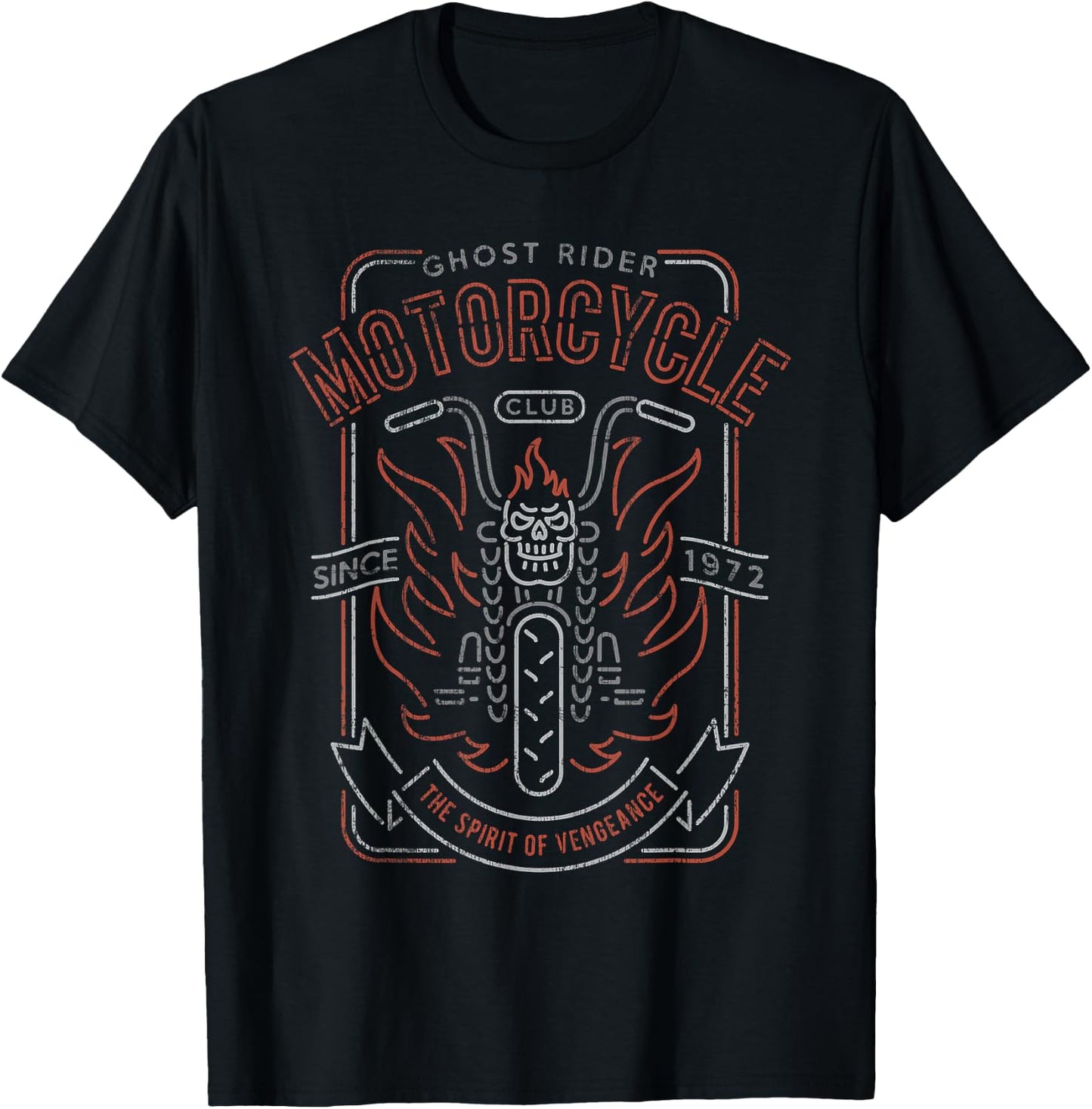 Marvel Ghost Rider Motorcycle Club Small T-Shirt - T-Shirt | Black