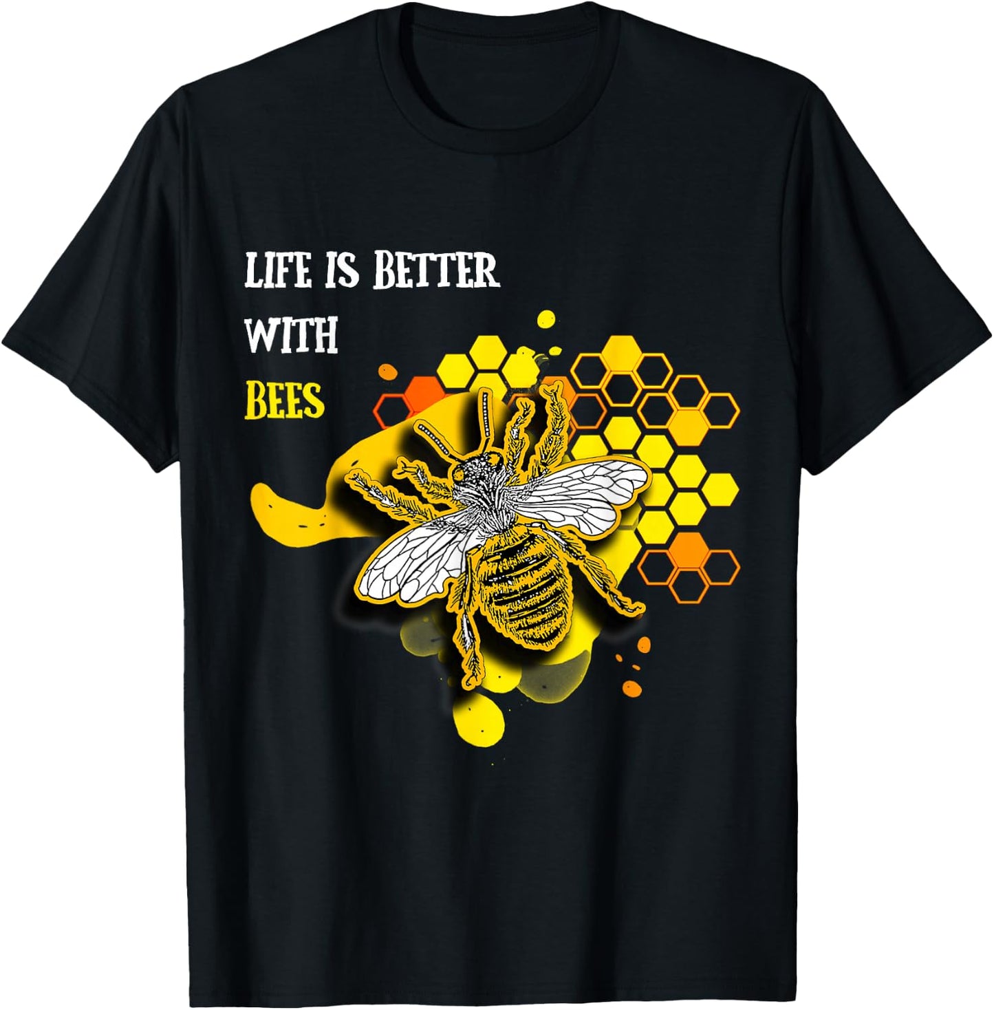 Das Leben ist besser mit Bienen Gift Fun T-Shirt - T-Shirt | Black