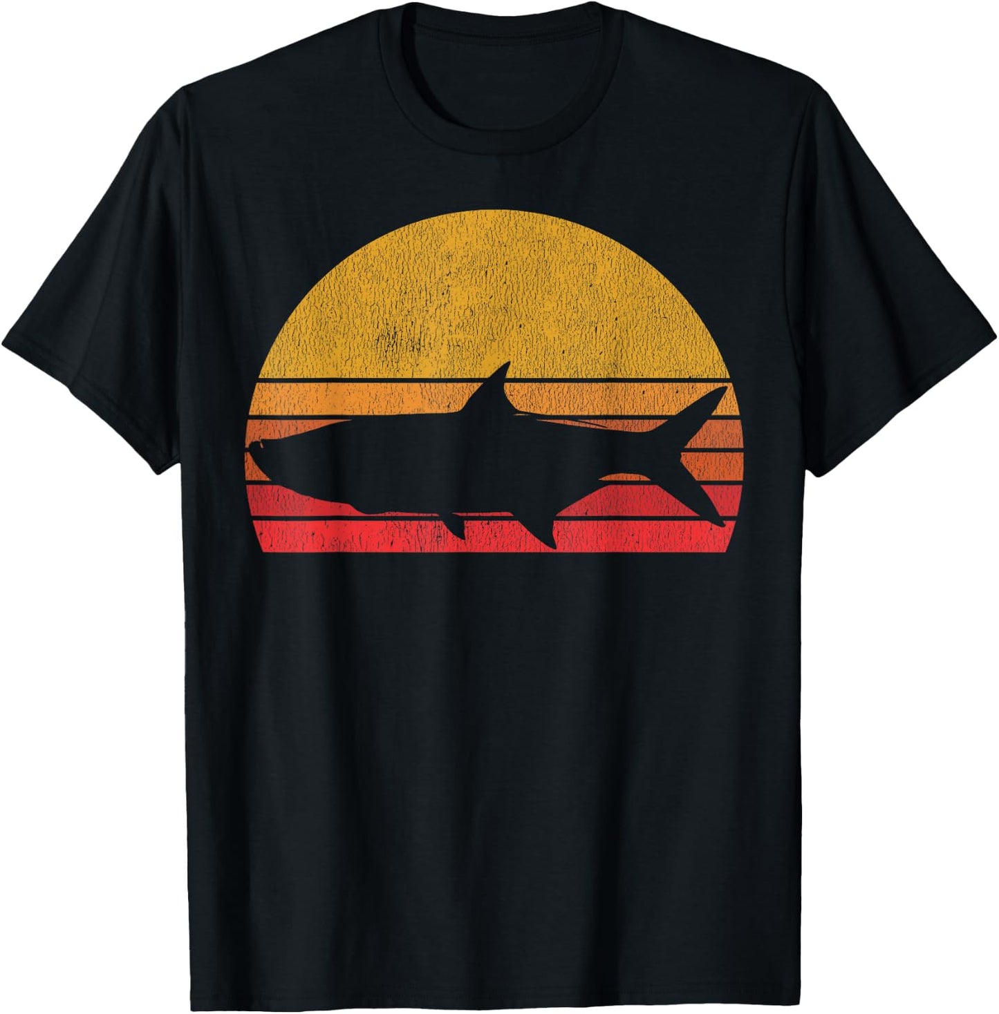Tarpon Fishing - Retro Tarpon Saltwater Fisherman T-Shirt - T-Shirt | Black
