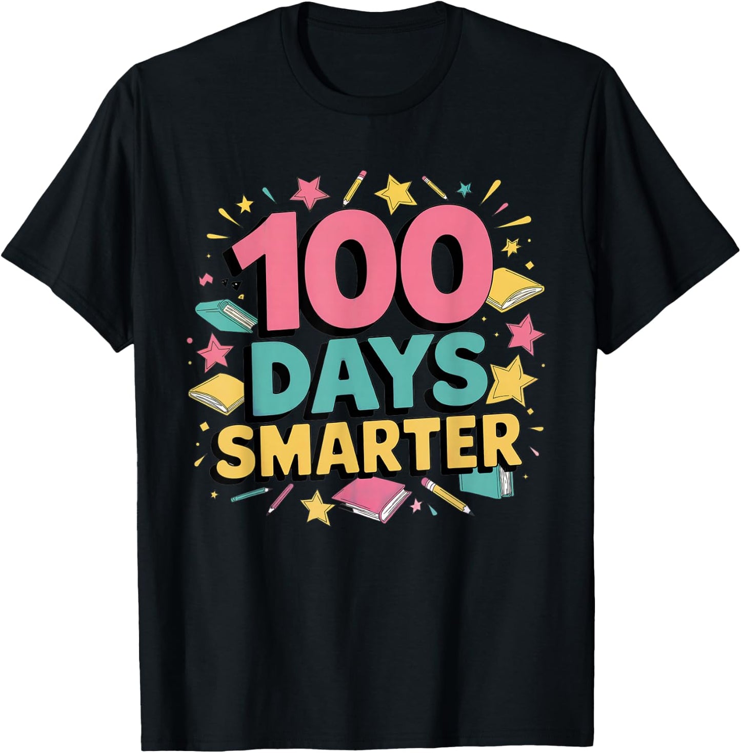 109 Days of School – Fun and Colorful Celebration Designs T-Shirt - T-Shirt | Black