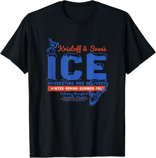 Disney Frozen Kristoff & Sven's Ice Harvesting and Delivery T-Shirt - T-Shirt | Black