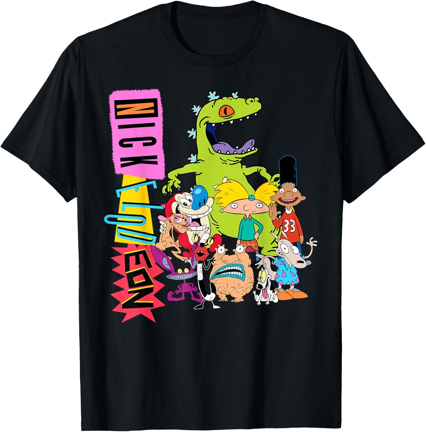 Nickelodeon Throwback Retro Character T-Shirt - T-Shirt | Black