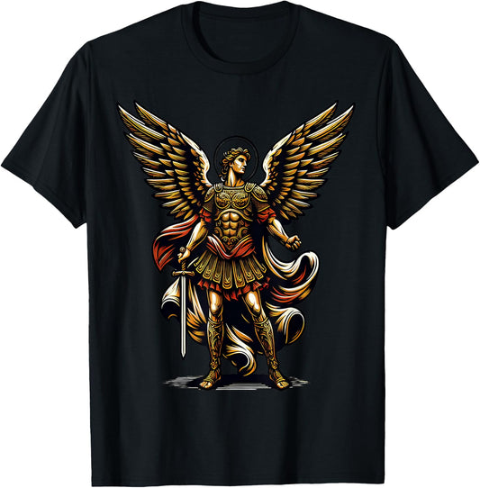Saint Michael Archangel T-Shirt - T-Shirt | Black