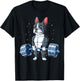 Boston Terrier Weightlifting Funny Deadlift Men Fitness Gym T-Shirt - T-Shirt | Black