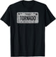 Funny TX State Vanity License Plate TORNADO T-Shirt - T-Shirt | Black