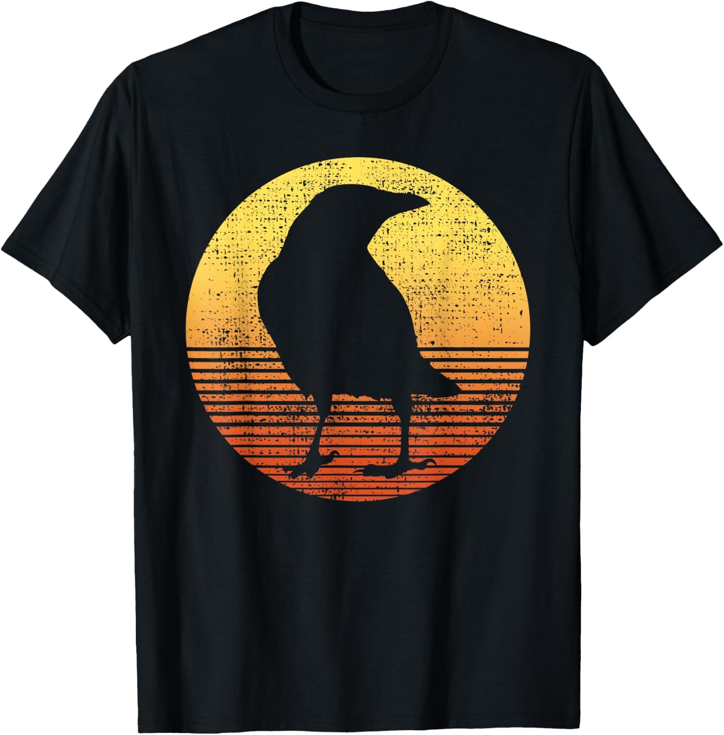 Crow Bird Lover Raven Vintage T-Shirt - T-Shirt | Black