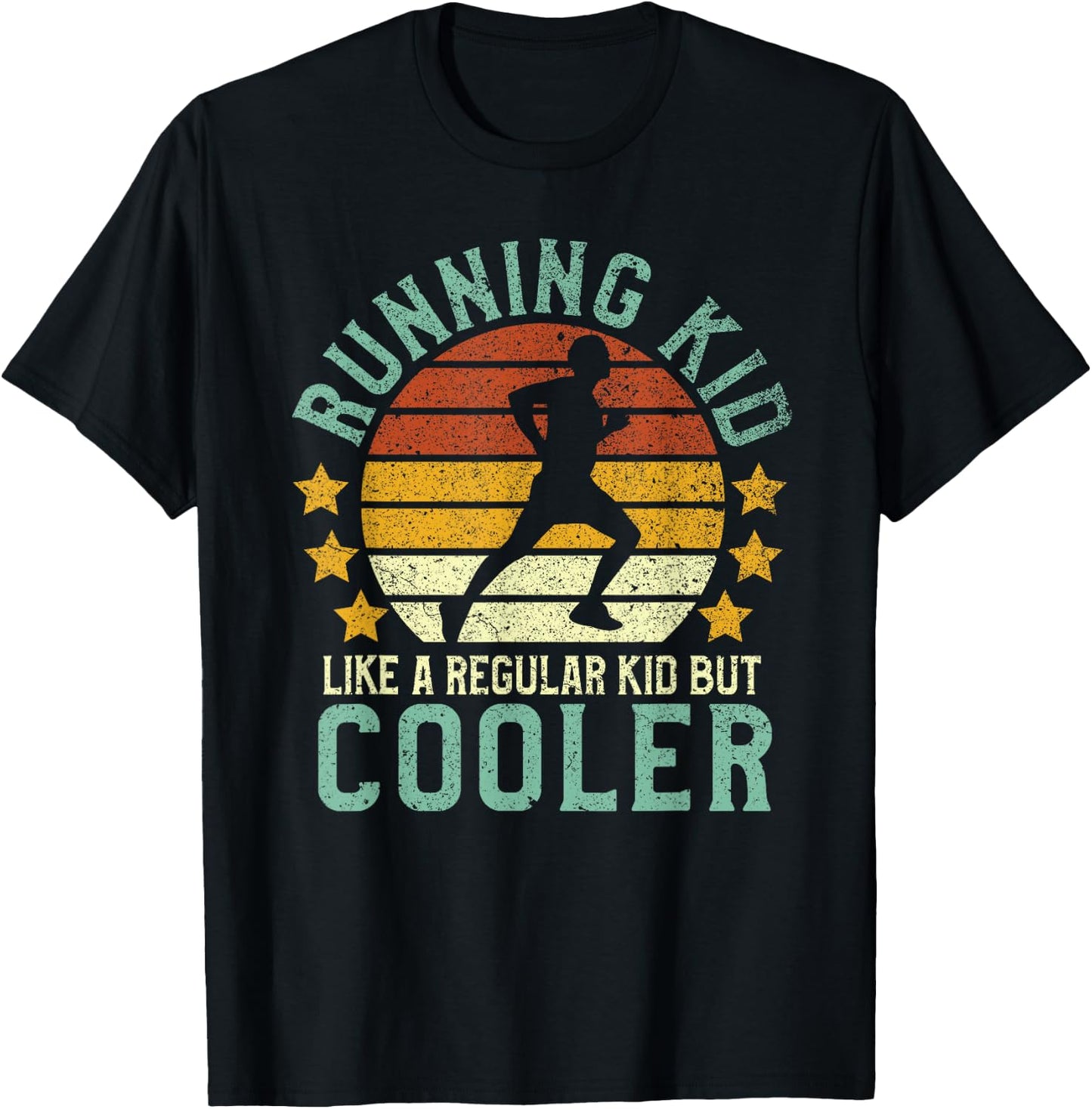 Running Kid | Funny Track and Field Runner & Run Lover Gift T-Shirt - T-Shirt | Black