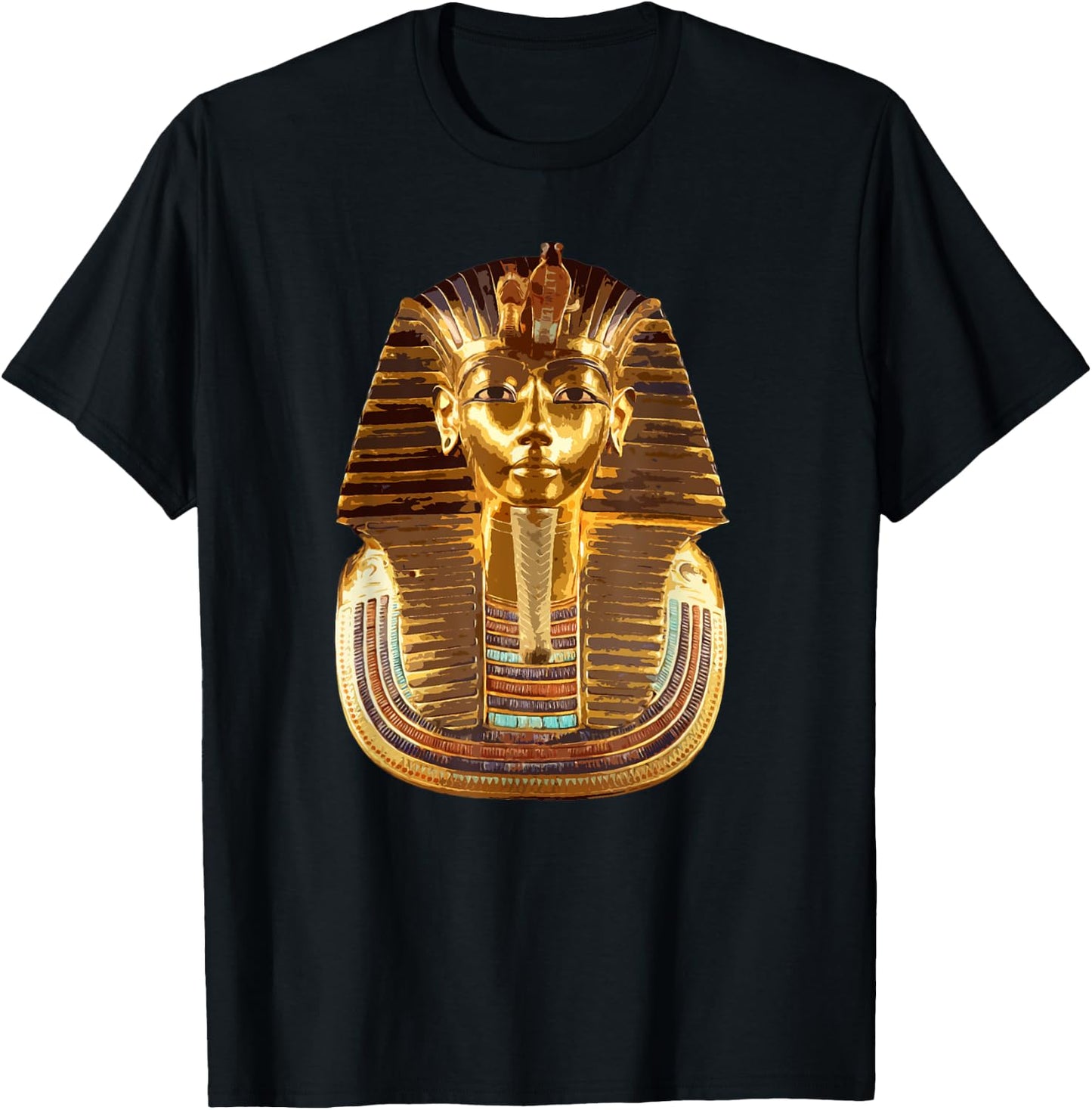 Pharaoh Tutankhamun mask . Ancient Egypt King Tut shirt T-Shirt - T-Shirt | Black