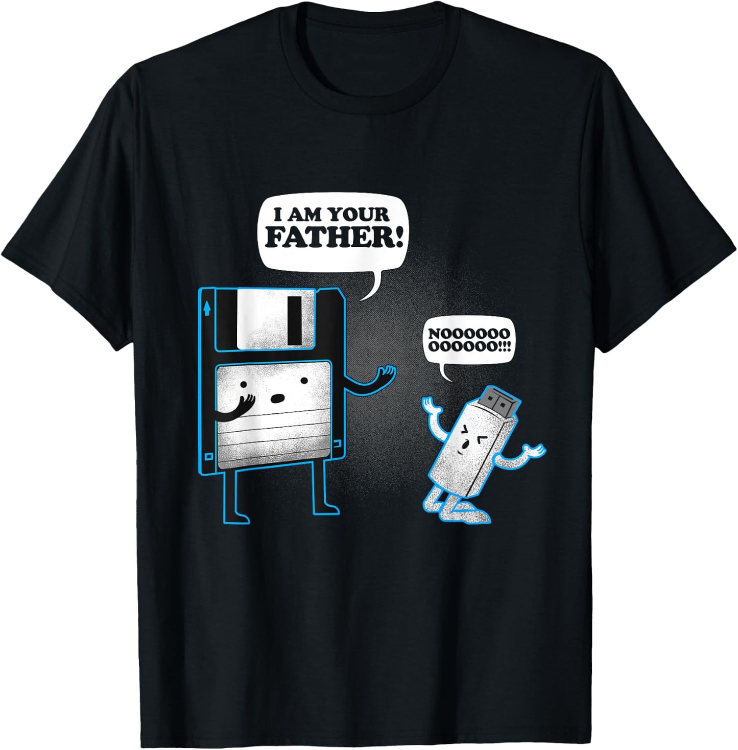 "I am your father" Floppy Disk & USB funny shirt T-Shirt - T-Shirt | Black
