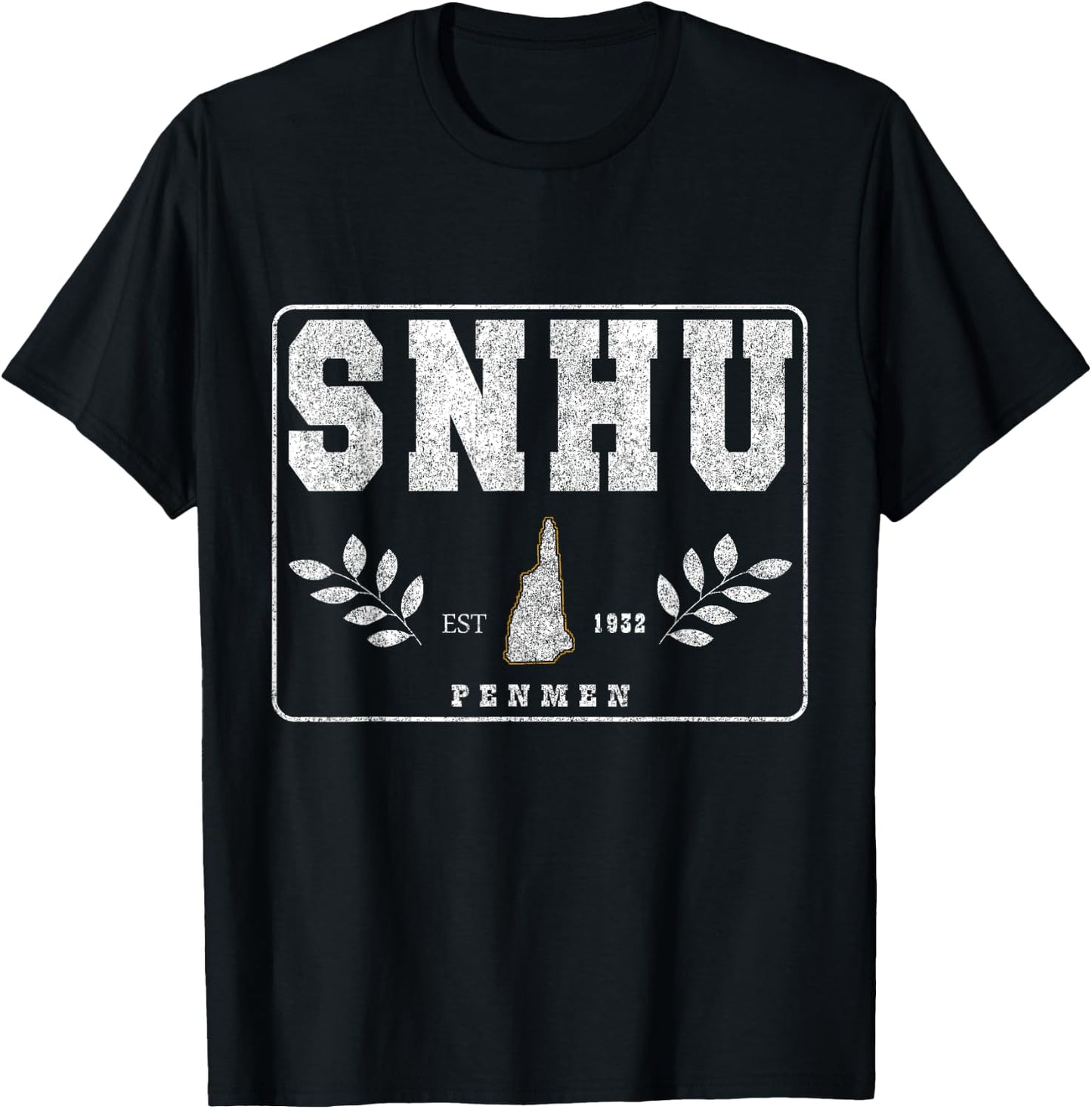 SNHU Arch Retro College University Athletic Sports T-Shirt - T-Shirt | Black