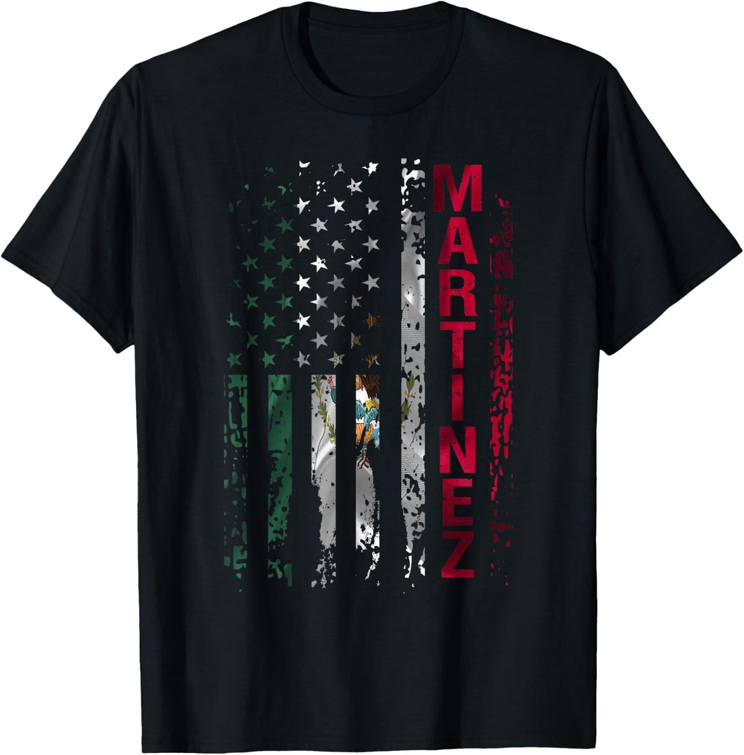 Martinez Surname Shirt Martinez Last Name T-Shirt - T-Shirt | Black