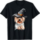 Yorkie Halloween Witch Hat Yorkie Dog Halloween Men Women Kids T-Shirt - T-Shirt | Black