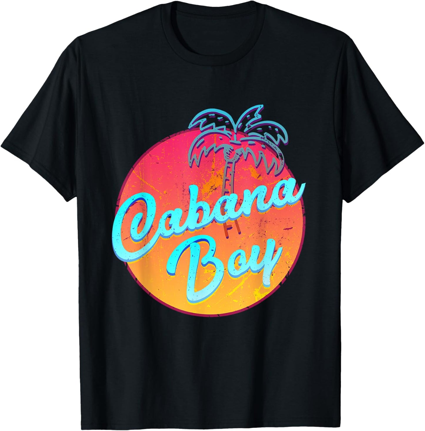 Cabana Boy - Funny Pool Guy Palm T-Shirt - T-Shirt | Black